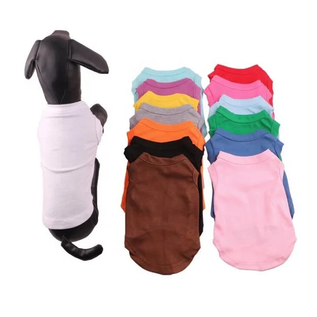 Spring Summer Teddy Blank T-shirt Clothes Cute Puppy Wholesale Plain Dog T-shirts