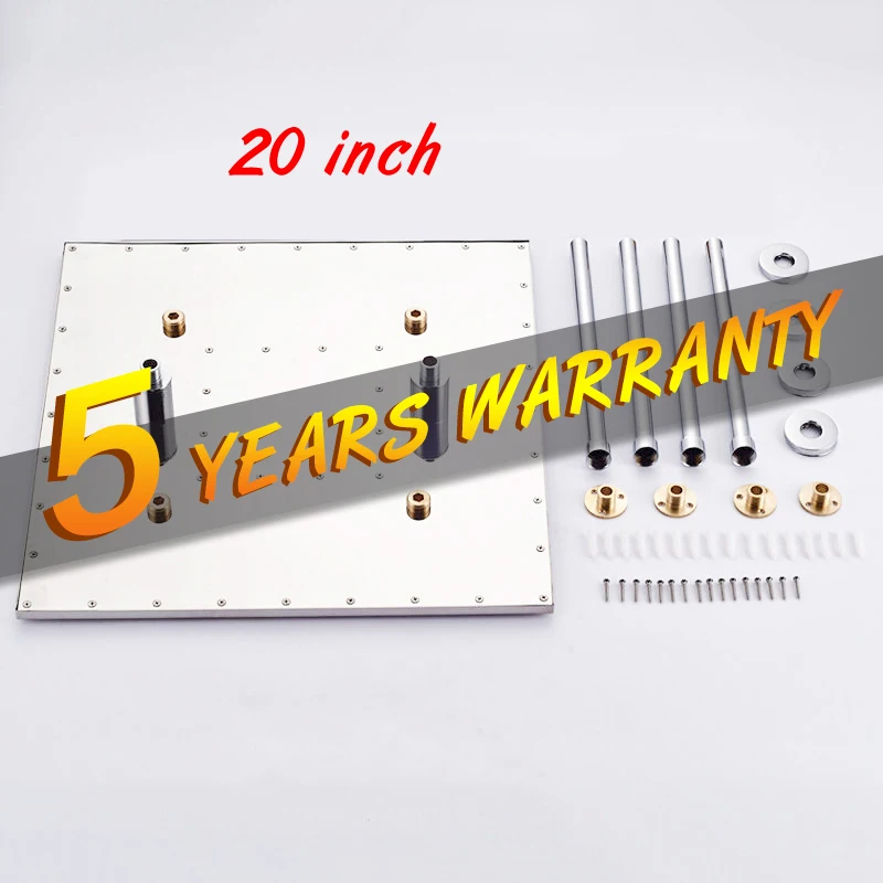 
Ceiling Mounted Digital Temperature Display Bathroom Rain Mixer Tap LED Big Rainfall Shower Faucet Set 