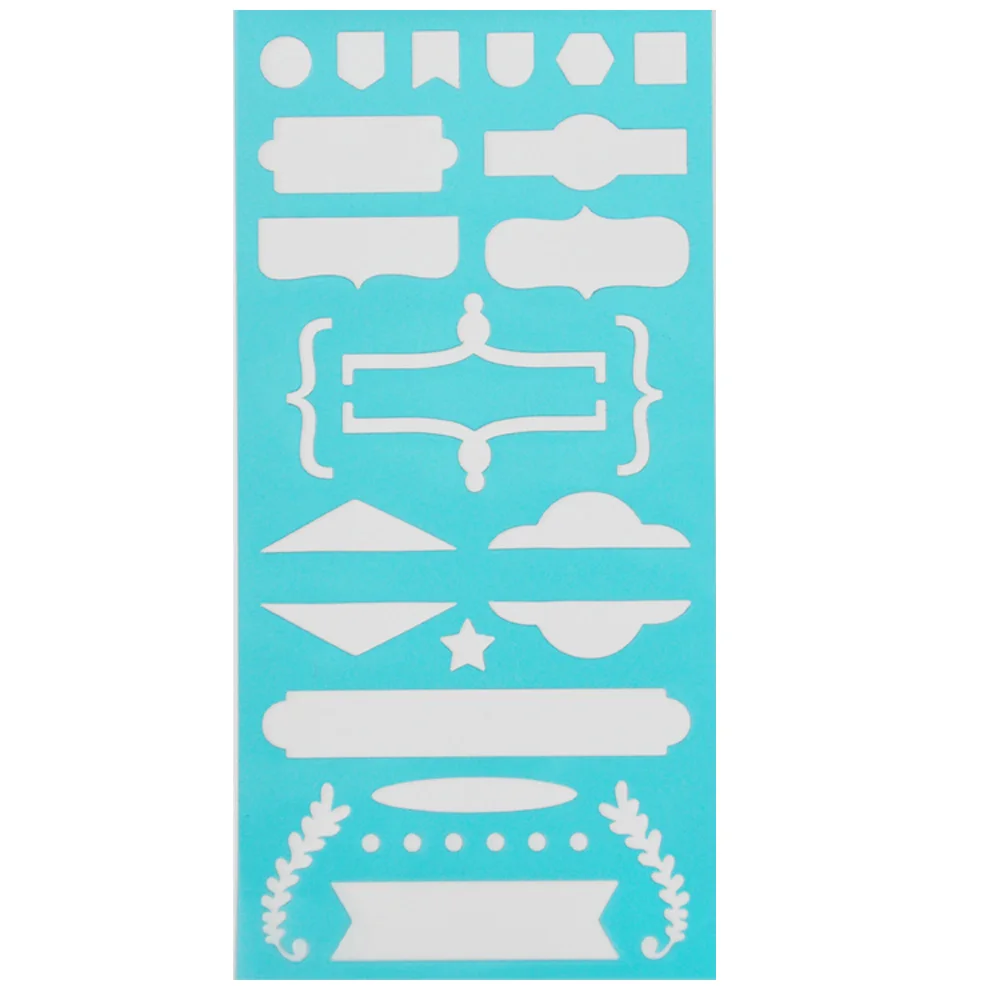 Blue letter alphabet planner stencil for notebook