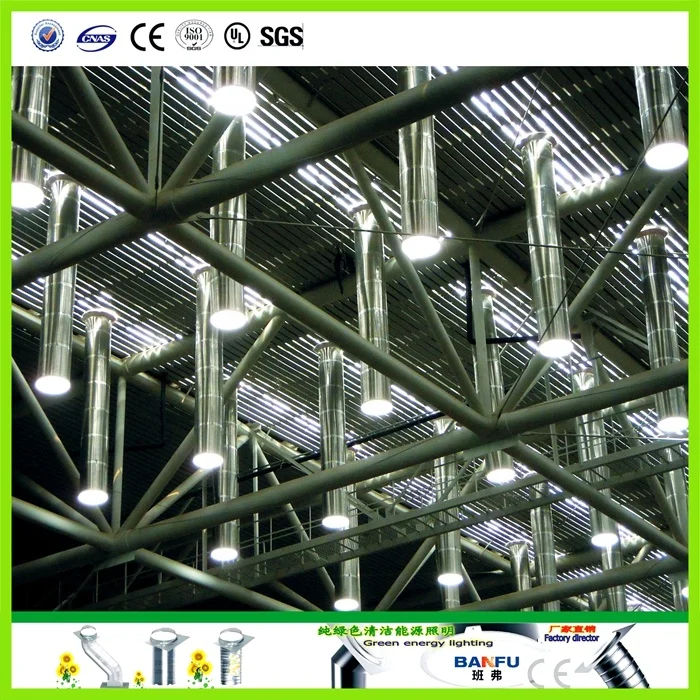 Metal roof using energy-efficient Tube Skylight, no power consumption sun tube skylights