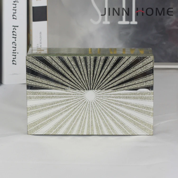 Sales Promotion/silver yellow plating mirrorr luxury crystal glass jewelry box