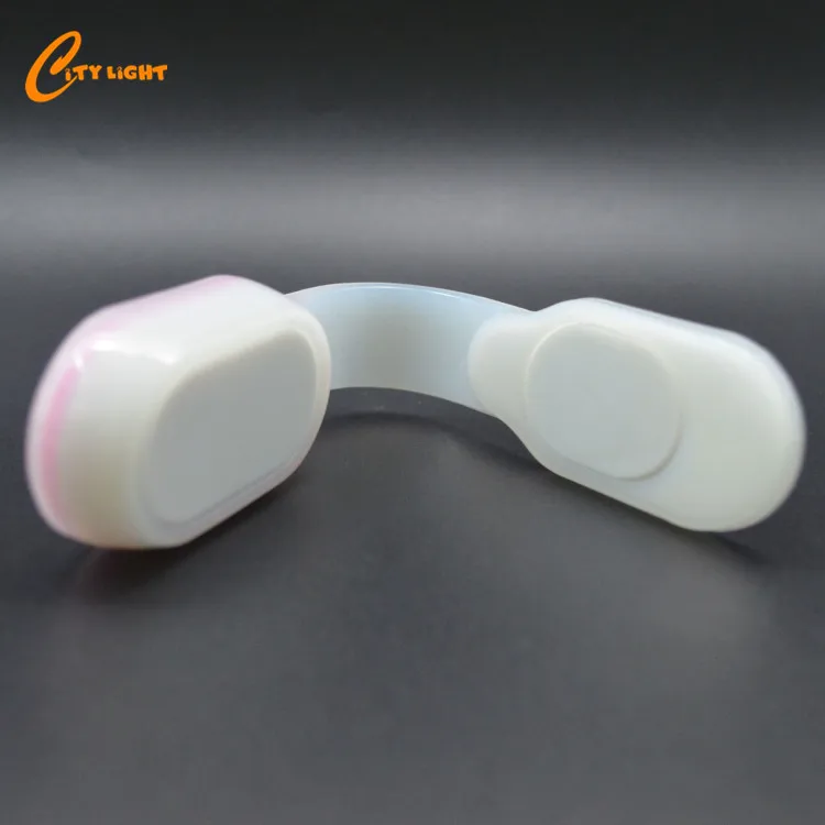 2 kinds light silicone magnet led light clip for promotion