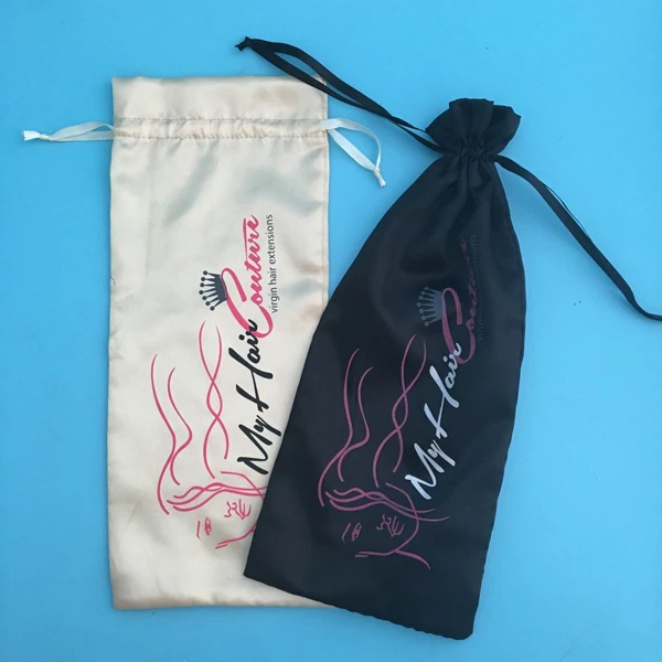 Wholesale Factory Custom Packaging 3 bundles Hair Satin Bag