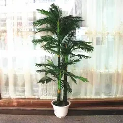 Indoor Artificial Bonsai Kwai Trees Plastic Phoenix PalmTrees On Sales