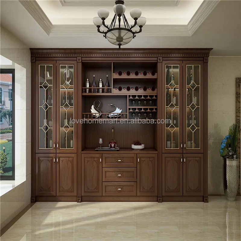 wood furniture wine cabinet for home decoration