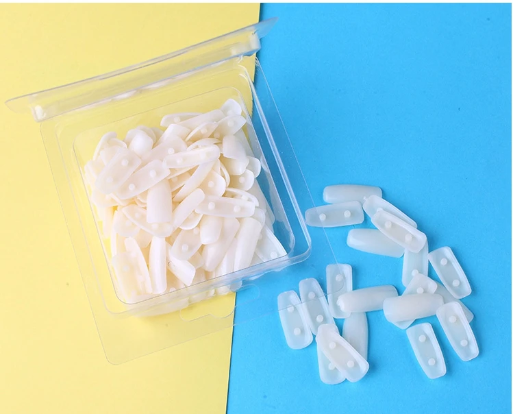 100 tips Natural Replaceable Nail Tips for Nail Art Uv gel polish Color Display Chart Practice Shelf Tips Holder