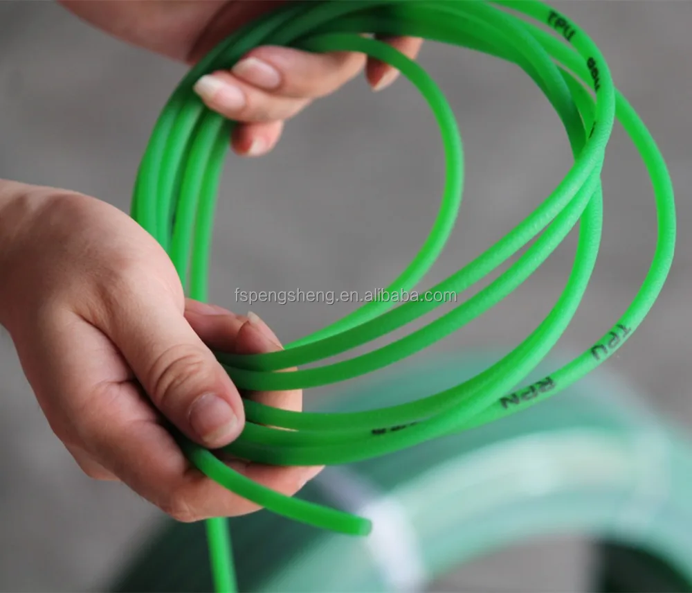 Green PU polycord poly urethane round conveyor belt
