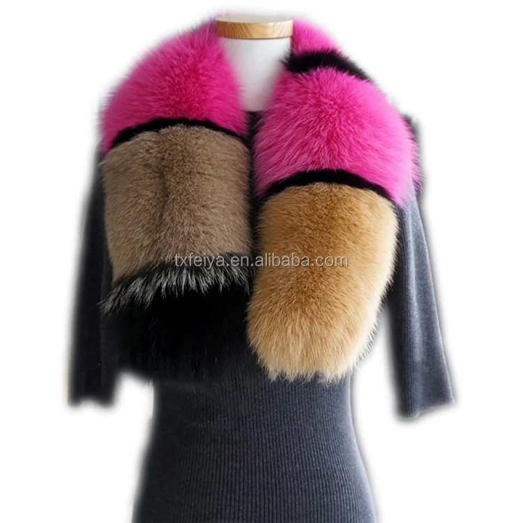 Зима 2017, Женский палантин, шарфы, Воротник из лисьего меха, шарф, шаль, воротник