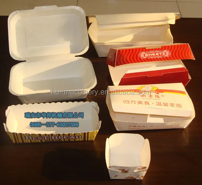 
Take-away paper food box container/dish tray making machine price list cost 