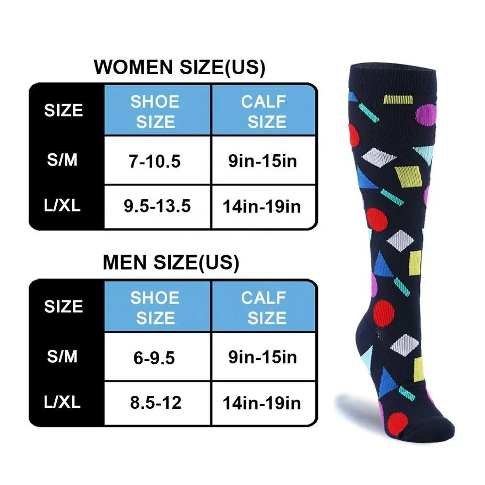 Hot Sale Fashion Cute Compression Socks Unisex Geometric Cherry Slimming Fun Socks