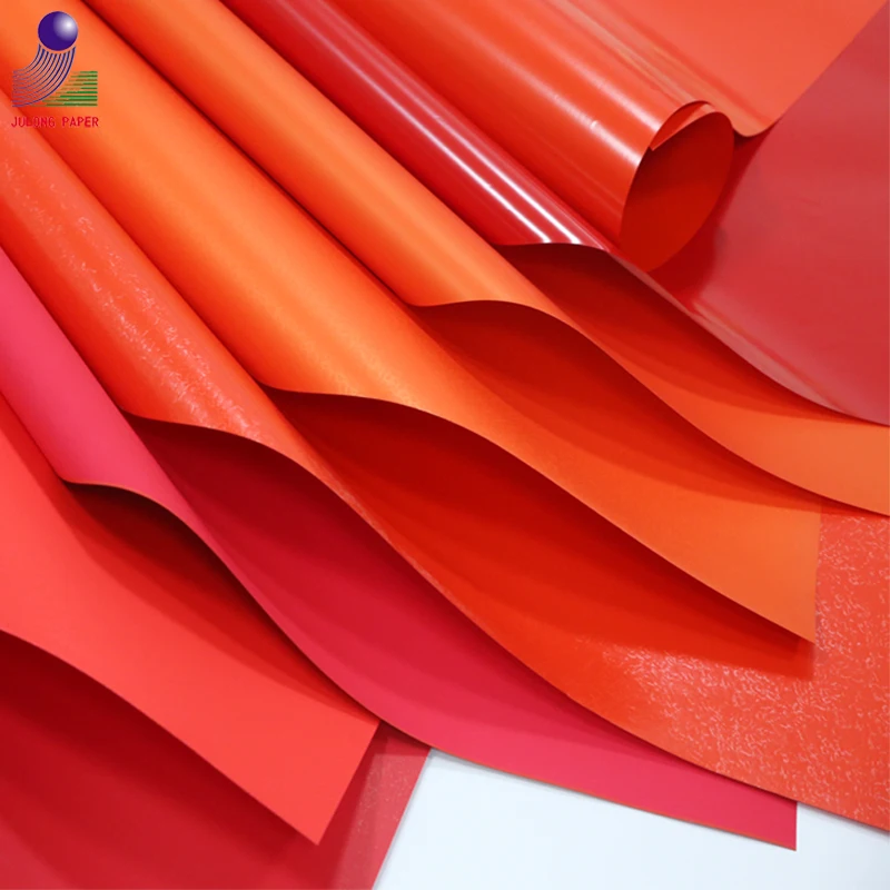 Red paper cardboard sheets with pattern for DIY materials
