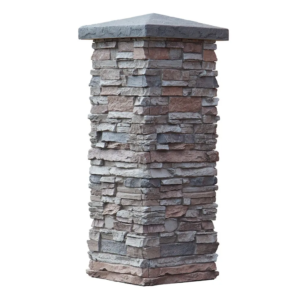 New Product Polyurethane Material artificial stone pillars for PU Decorative Wall Panel