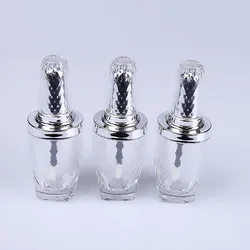 Luxury 10ml acrylic plastic lip gloss containers tube with brush