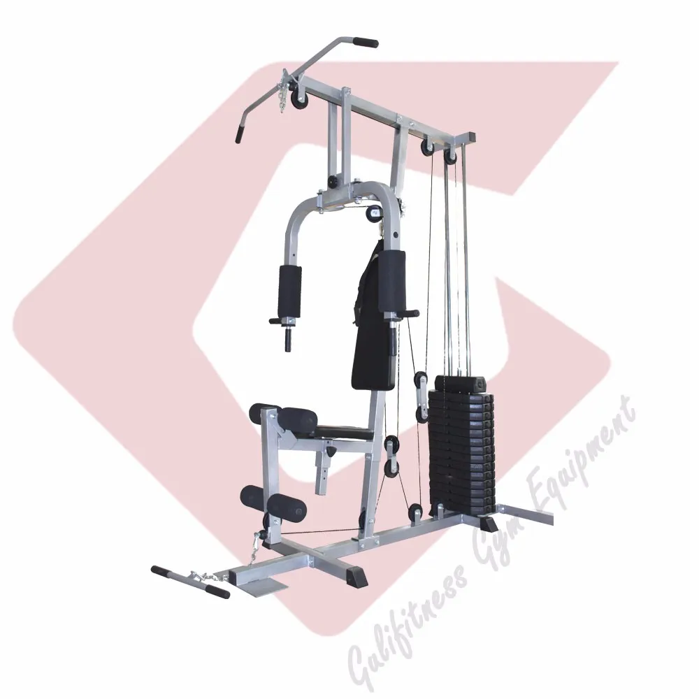 Одна станция домашнего тренажерного зала с пластиковой штабелей весом 100 фунтов