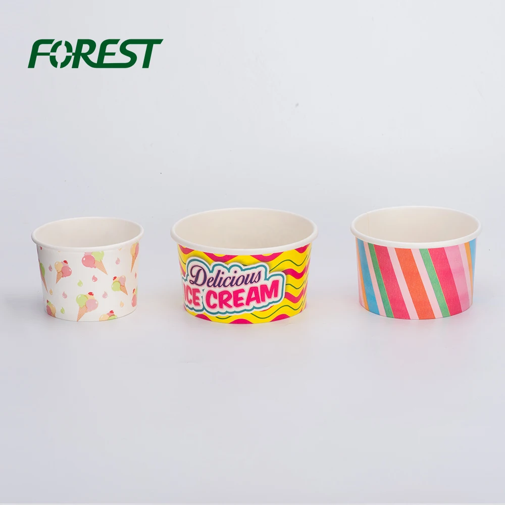 Frozen yogurt ice cream kraft paper cups disposable