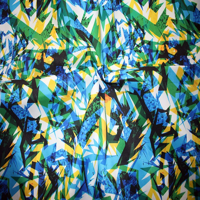 Custom Printed Twill Peach Skin Fabric Swimming Shorts Fabric