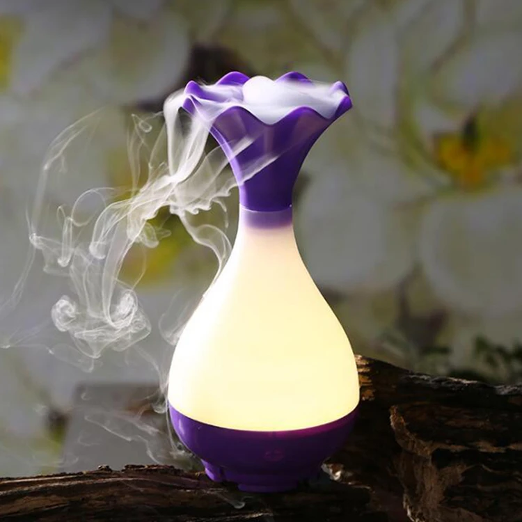 95ml vase plastic LED Humidifier aroma oil diffuser