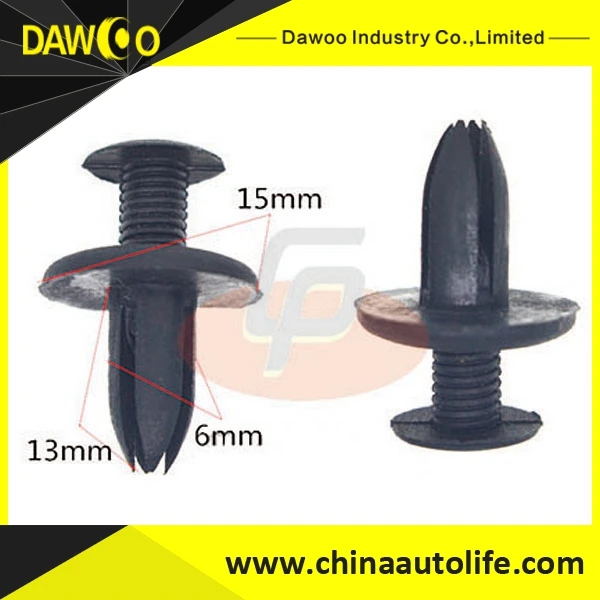 6 мм Автомобилей Пластиковые Заклепки Автомобиль Украшения Автомобиля Клип Дверь Push-тип Отделки Панели Нейлон Фиксаторы автома