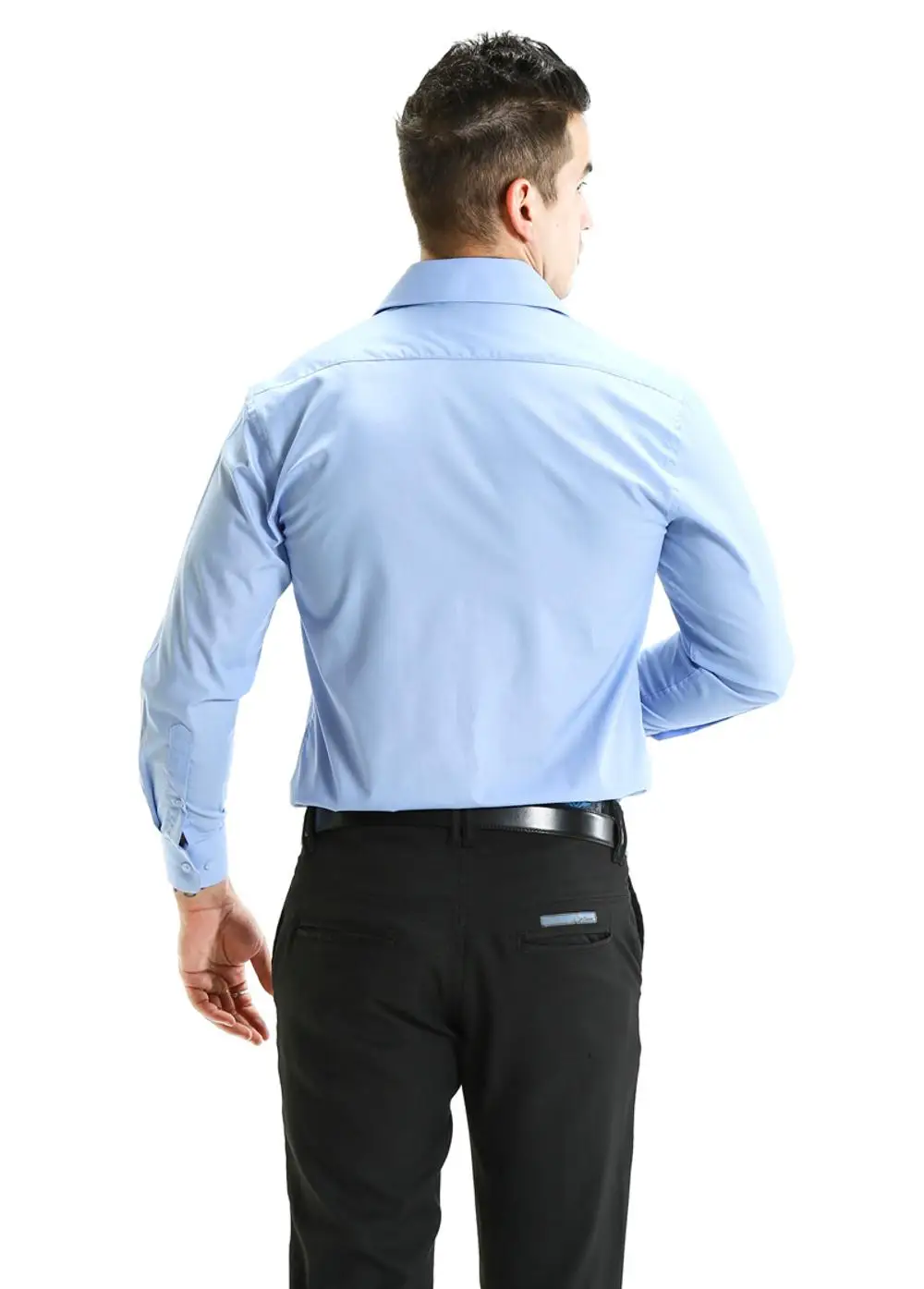 OEM мужские высокого качества хлопковые голубые рубашки с длинным рукавом