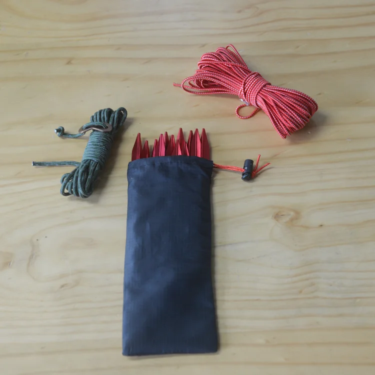 
bag portable storage tent stake peg bag for tent peg and tent rope with nylon polyester bag 