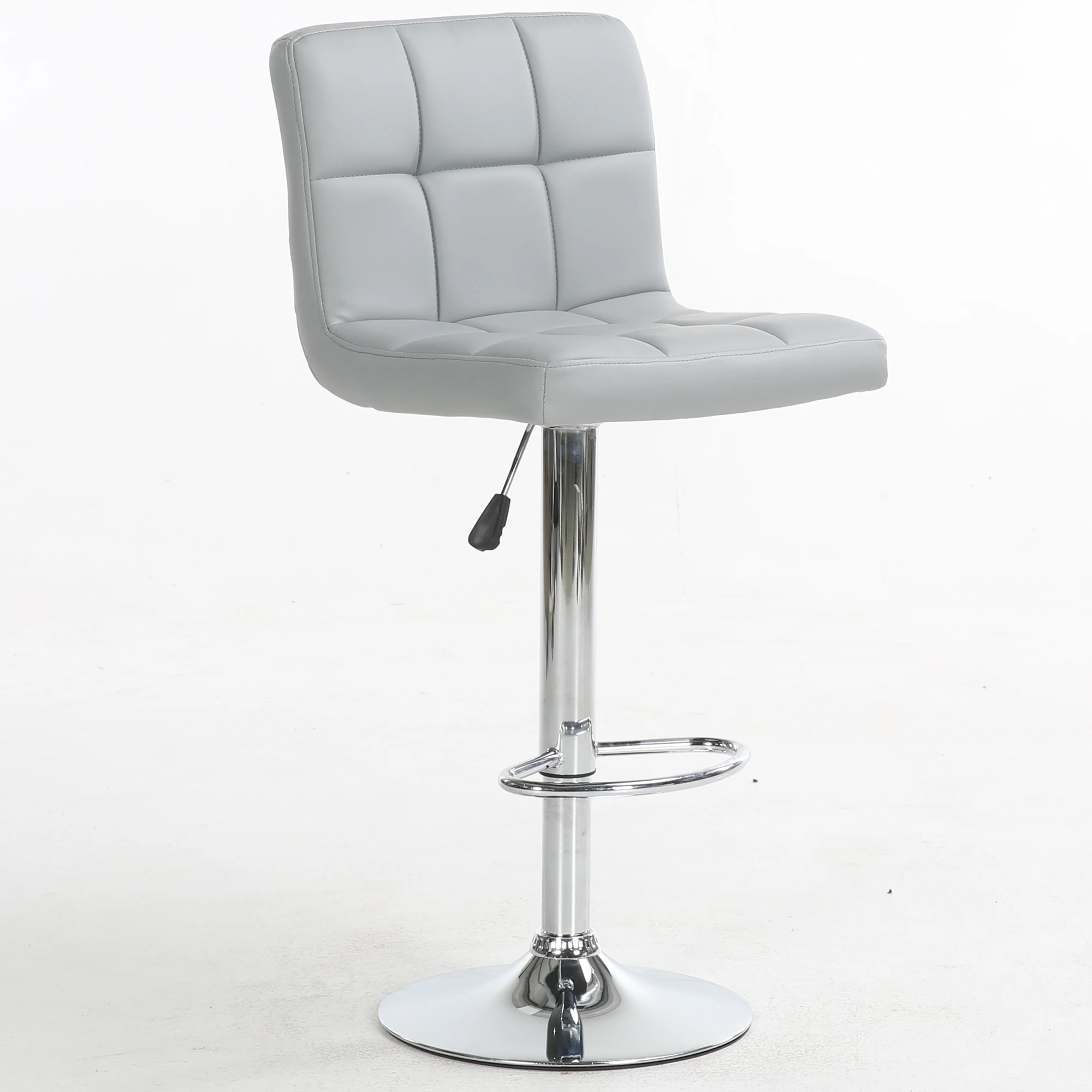 
Modern PU Leather Adjustable Swivel club Barstools Kitchen Counter Square Island Bar Stool 