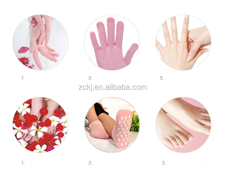 New style hot selling gel spa gloves and gel spa sock for skin beauty