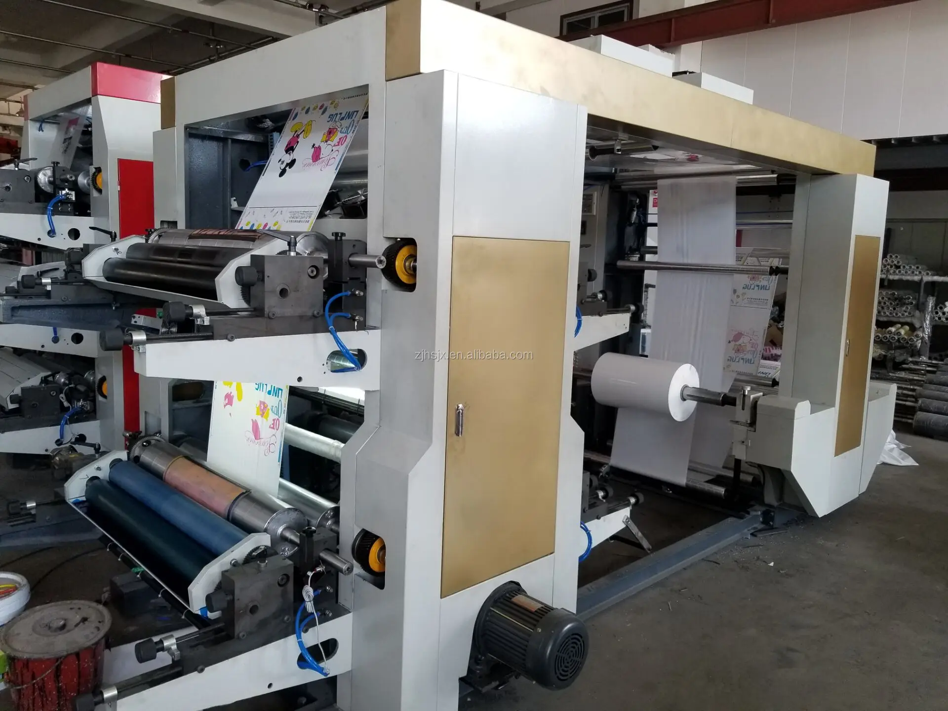 Ce Standard Pe Roll Film 4 Colors mini Plastic Printer Paper Printer Flexographic Printers Flexo Printing Machine Price
