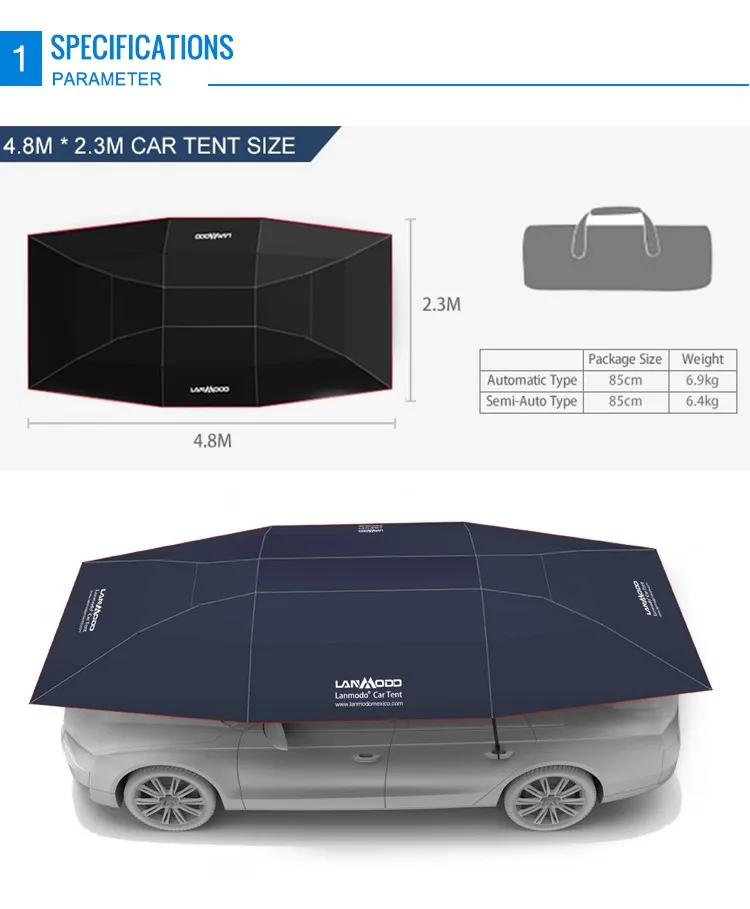 
Newest Lanmodo Car Sunshade Automatic Outdoor Car Tent With UV Protection 