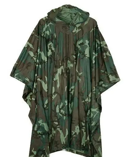 cheap heavy duty long raincoat military rain poncho