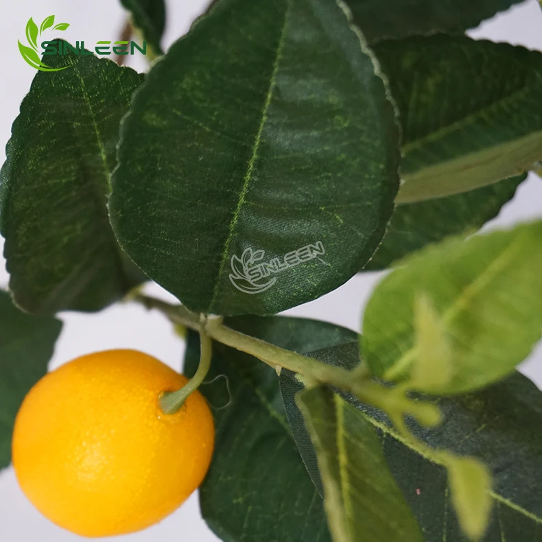 Made In China Indoor Decor Bonsai Artificial Fruit Plant Plastic Lemon Tree