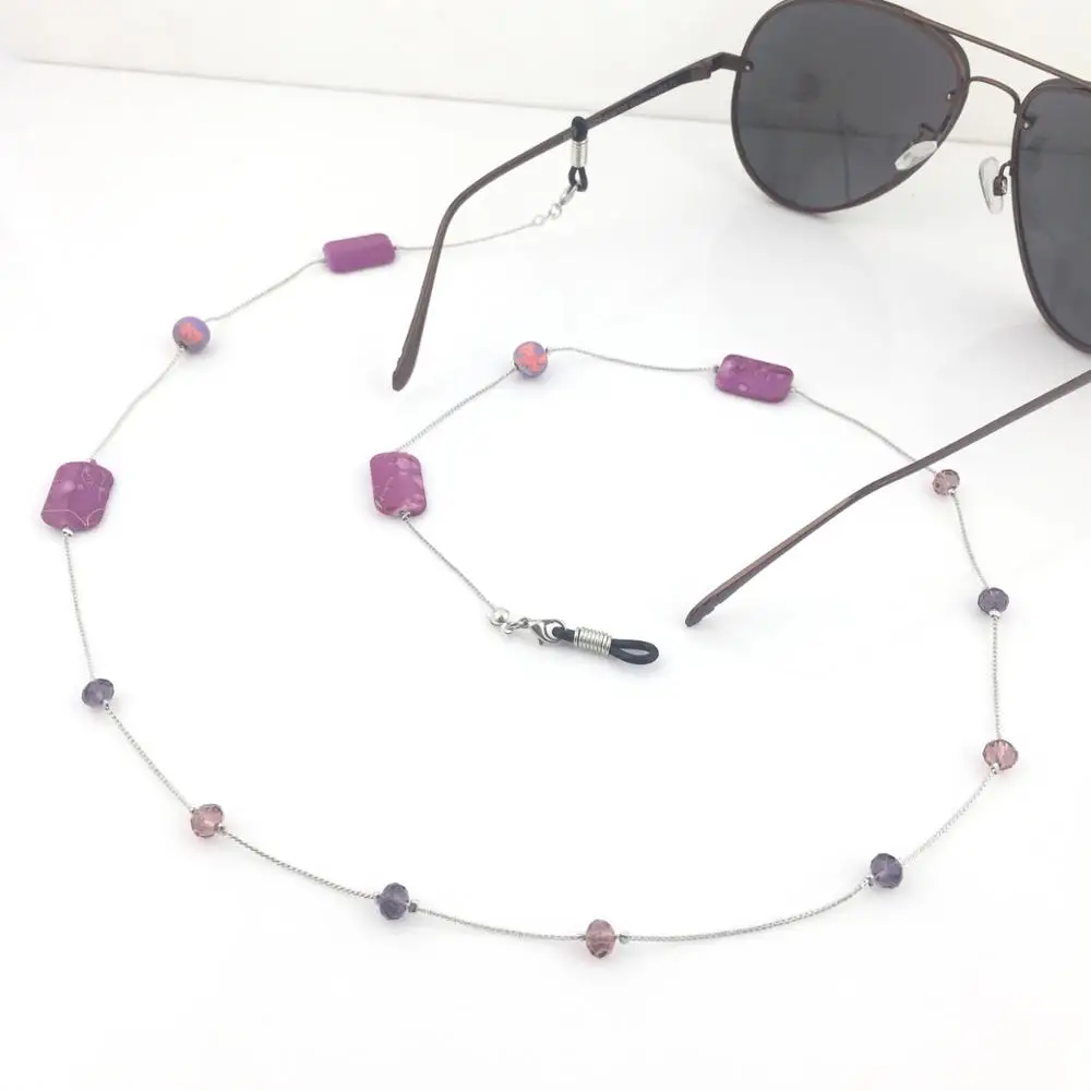 Противоскользящая Минималистичная золотая цепочка для очков цепочка для солнцезащитных очков для чтения цепочка для очков с кристаллами и бусинами держатель для очков шнур для очков Веревка для шеи