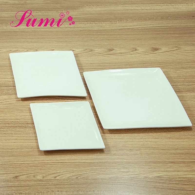 Home decor kitchen ware ceramic square plate korean cooker plate