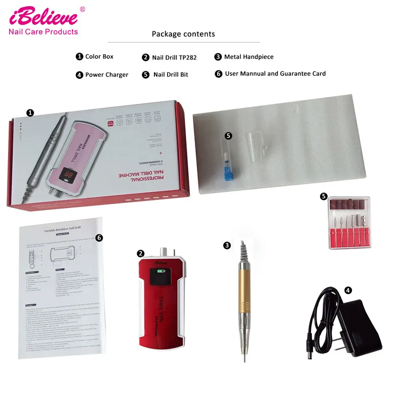 New Arrival 2019 Cordless 40000rpm portable electric nail drill professional