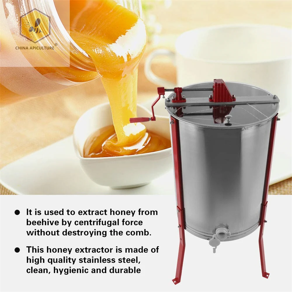 Wholesale 4 frame 201/304 Stainless steel Manual Honey extractor