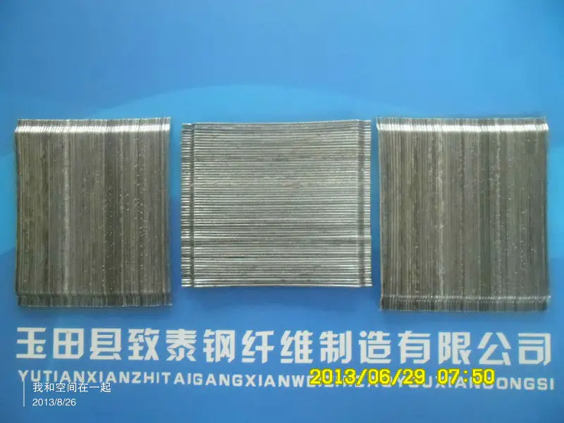 
Length 6-60mm glued steel fiber in a raw for airport runway 