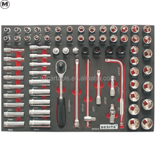 400pcs garage tool set with 8 drawers tool trolley for auto flexibly fixing