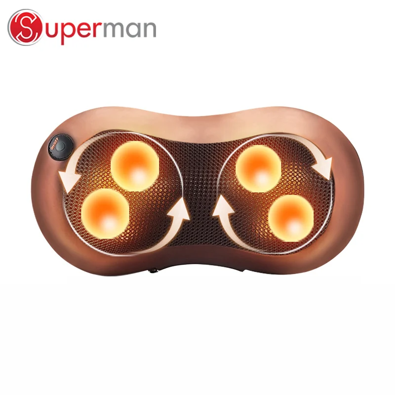 wholesale eight rollers shiatsu 3d neck massager car home massage cushion neck shoulder waist massage