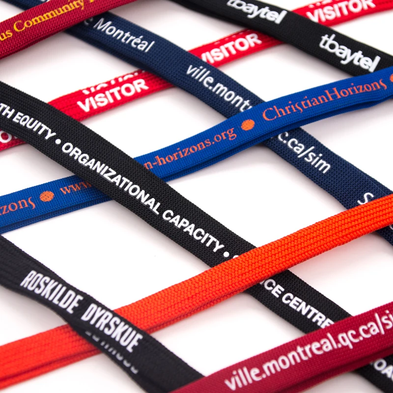 
China factory eco-friendly custom logo printed tubular polyester webbing 