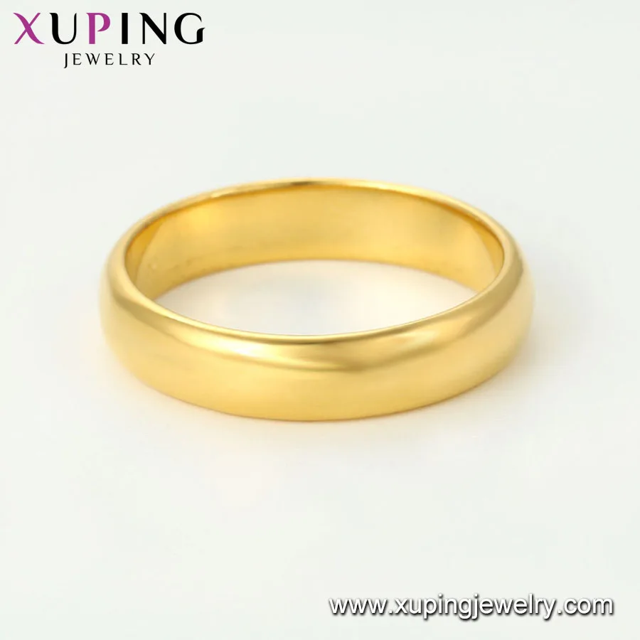15519 xuping с покрытыем цвета чистого 24 каратного золота Полированная Золотая однотонные золотые кольца дизайн для женщин