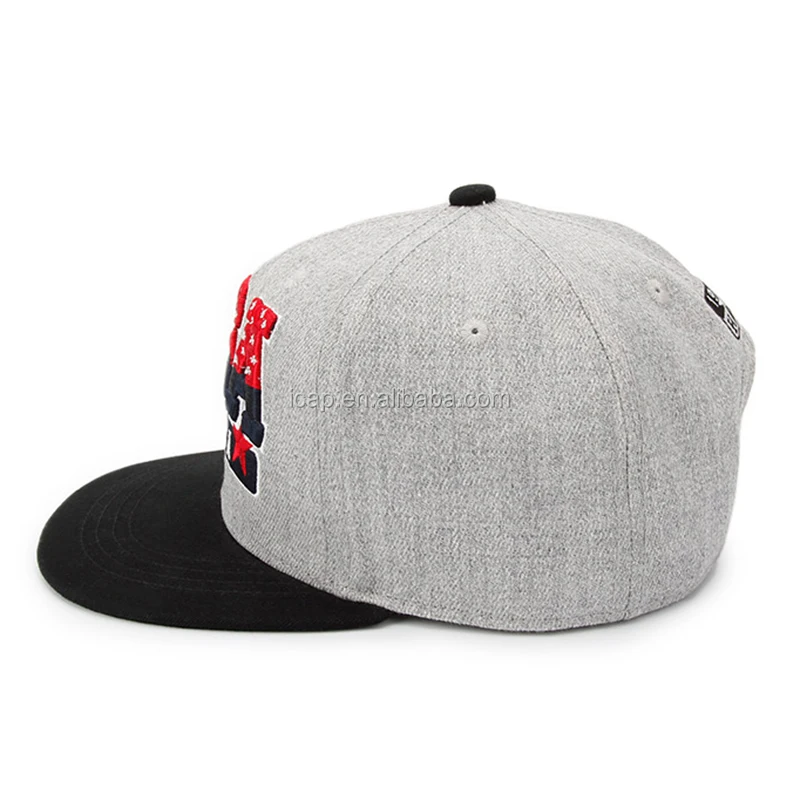 Wholesale high quality custom cap snapback 3D embroidery USA snapback hat and caps