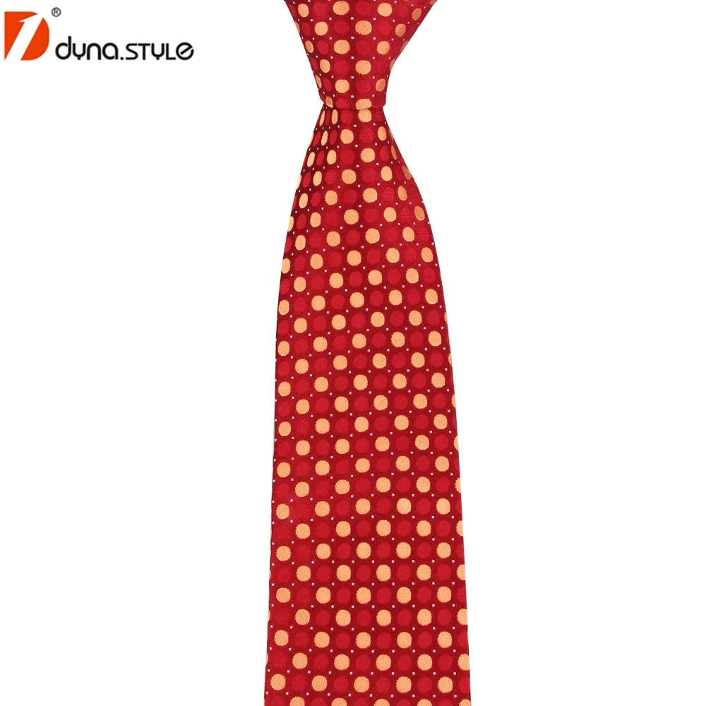 Best Selling New Classic Man Polka Dot Red Tie for Wedding Celebration