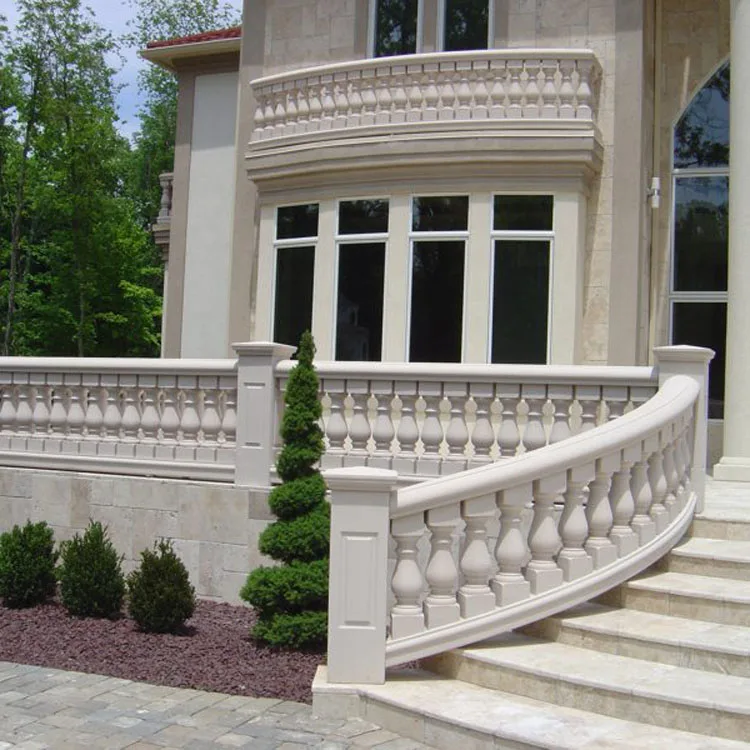 High polished western prefab stair columns stair balustrades bridge balusters handrails