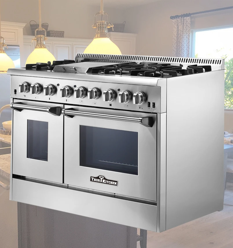 USA range oven commercial electric range with grill top