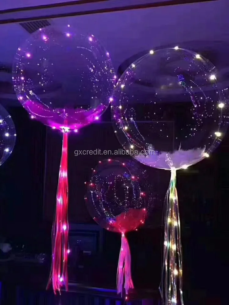 party night led light bubble bobo balloons for night party decoration