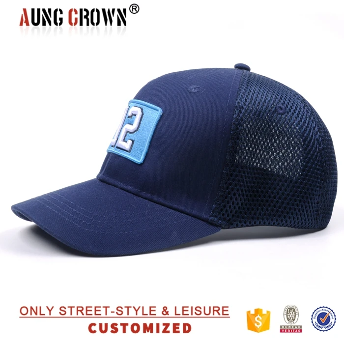 OEM Custom High Quality 6 Panel Embroidery Logo Baseball Mesh Caps fitted Trucker Hats fitted baseball mesh cap gorras