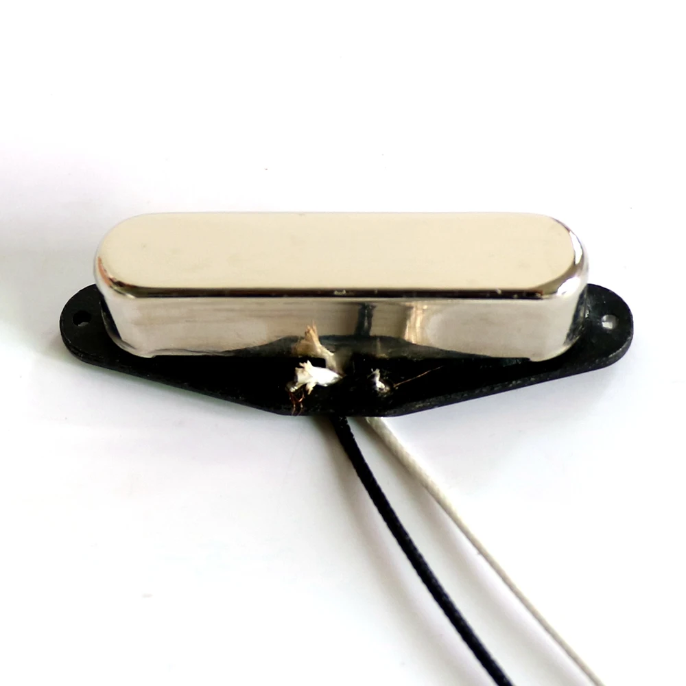 Donlis Black Flatwork Nickel Silver Cover TL guitar Pickup with Alnico 5 Magnet for Custom Guitar Building Parts