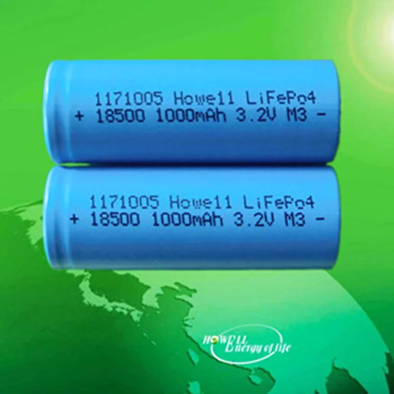IFR18650 3.2V 1000mAh LiFePO4 battery with CE BIS certificates