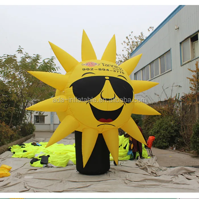 Outdoor shop commercial promotion inflatable sun model billboard for sale ST1065
