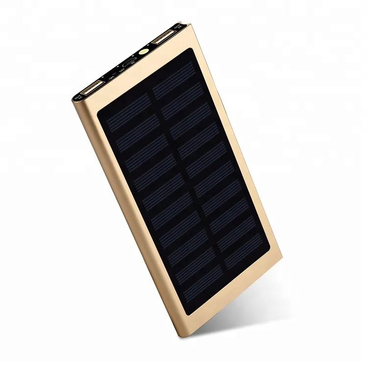 Grade A Lithium Polymer Battery Solar Charger Cell Phone Mobile Solar Power Bank 10000mAh