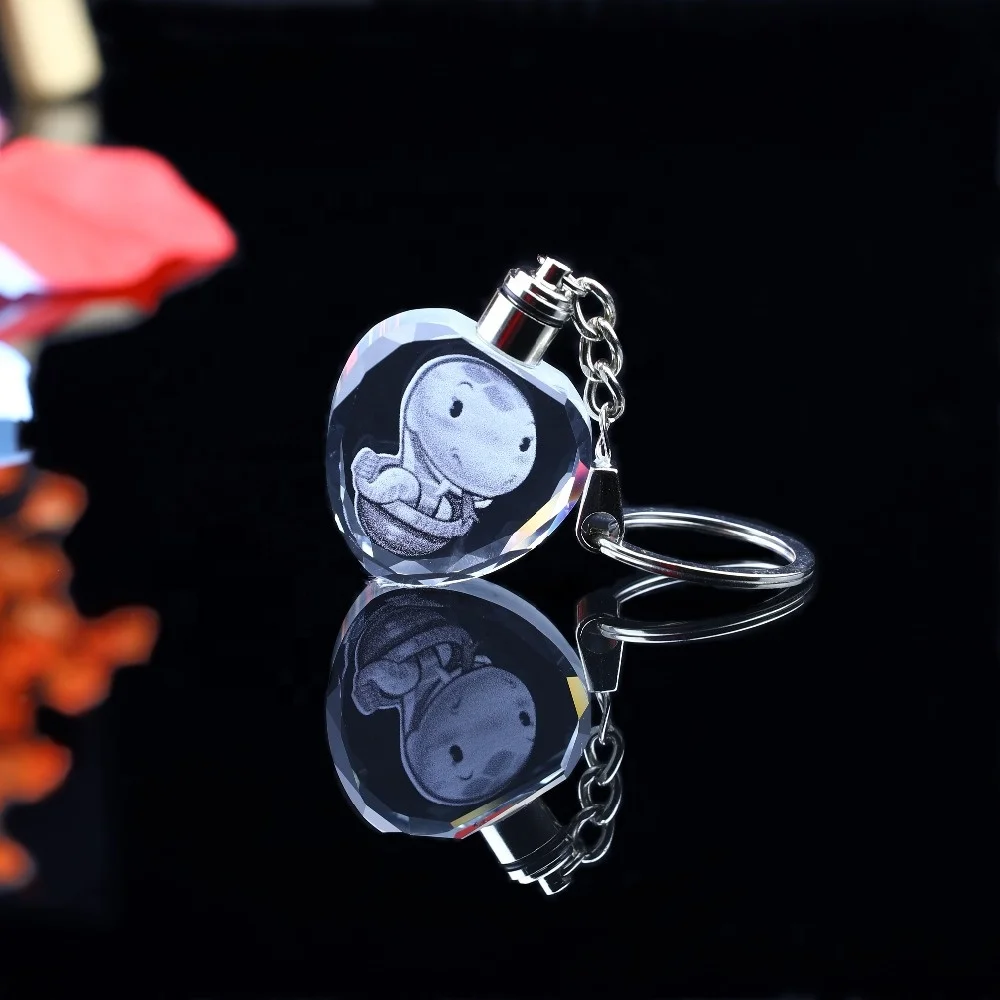 
China manufacturer wholesale custom Led crystal keychain 